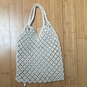 J Crew Cadiz hand-knotted rope tote